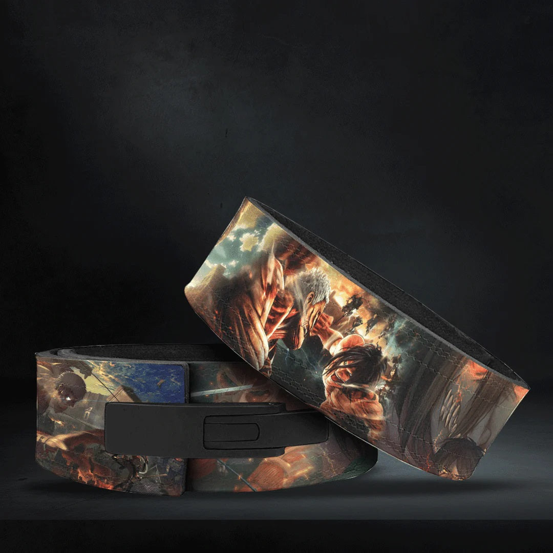 MO POWER x Premium Attack on Titan Anime leather Lever belt
