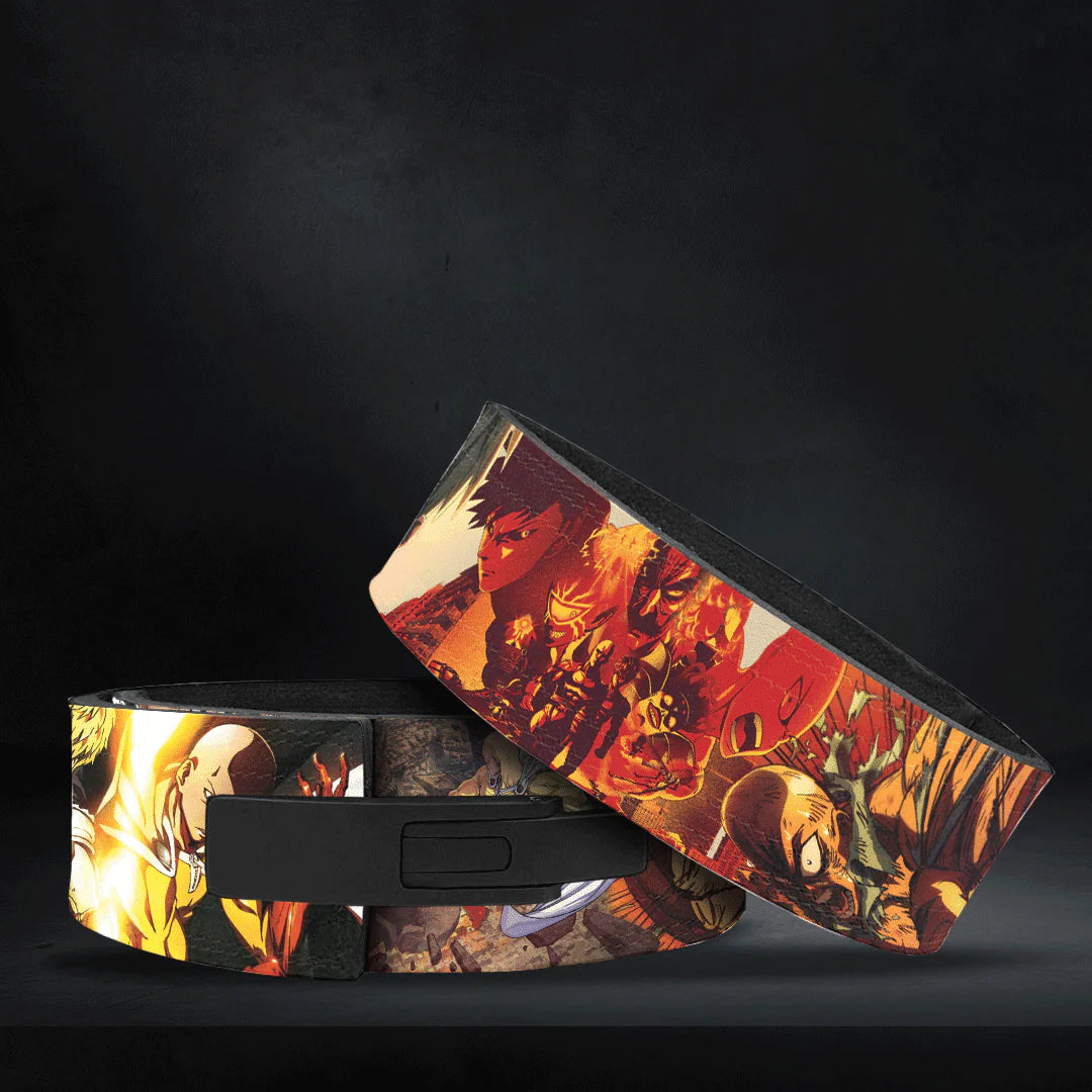 MO POWER x Premium One Punch Man Anime leather Lever belt